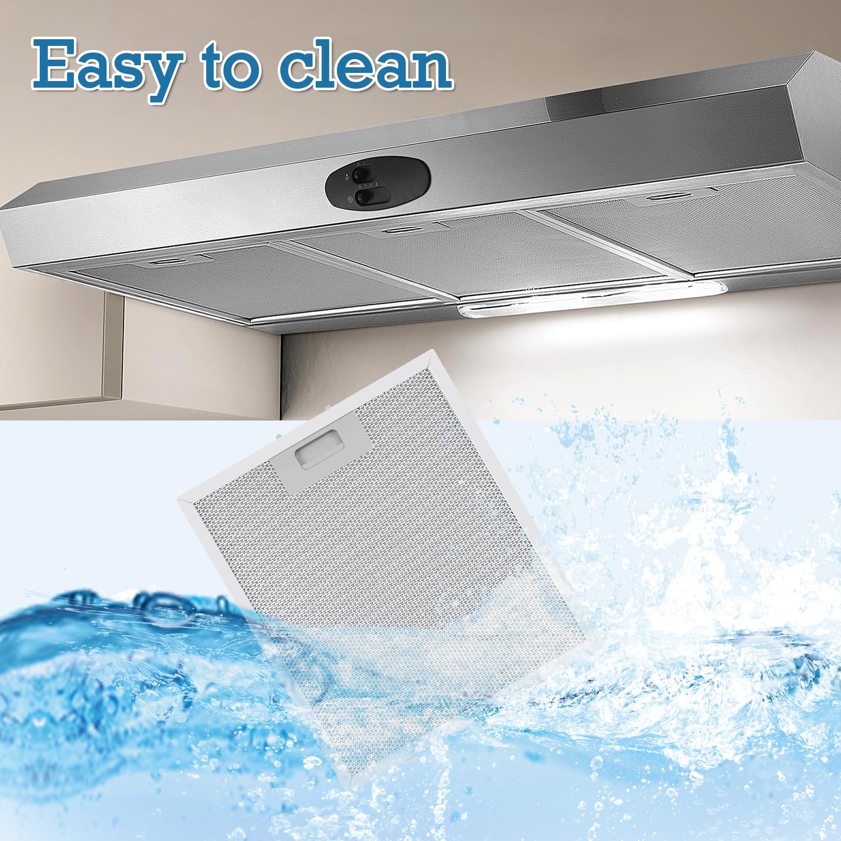 CHSG 2 filtri per cappa, 320 x 260 mm, 5 strati, in alluminio, universale, ricambio per cappa aspirante, adatto per molte marche principali di cappe