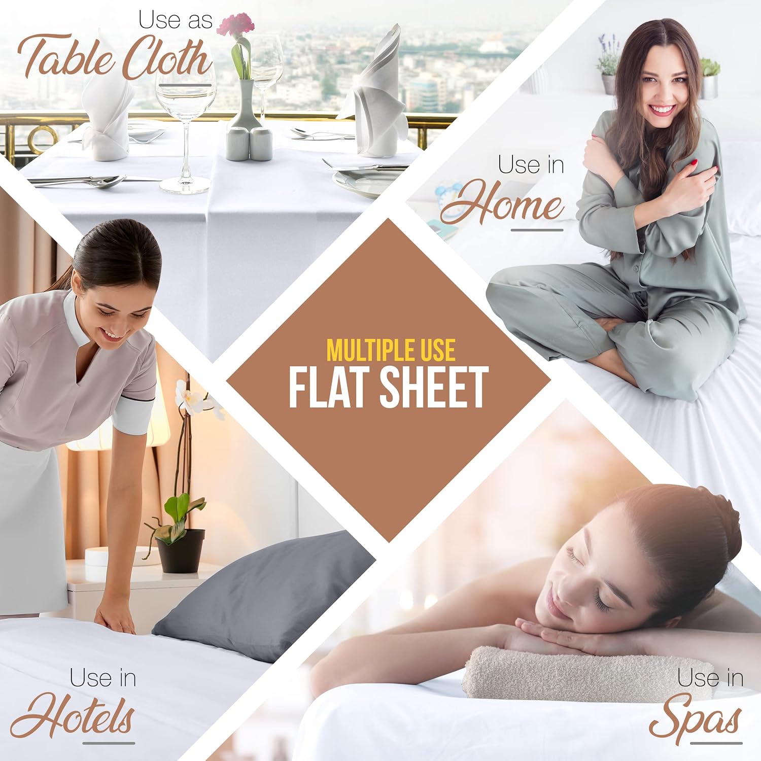 Durable Luxurious Soft Queen Flat Sheet - Durable Microfiber in Timeless White Luxurious Soft Queen Flat Sheet - Durable Microfiber in Timeless White