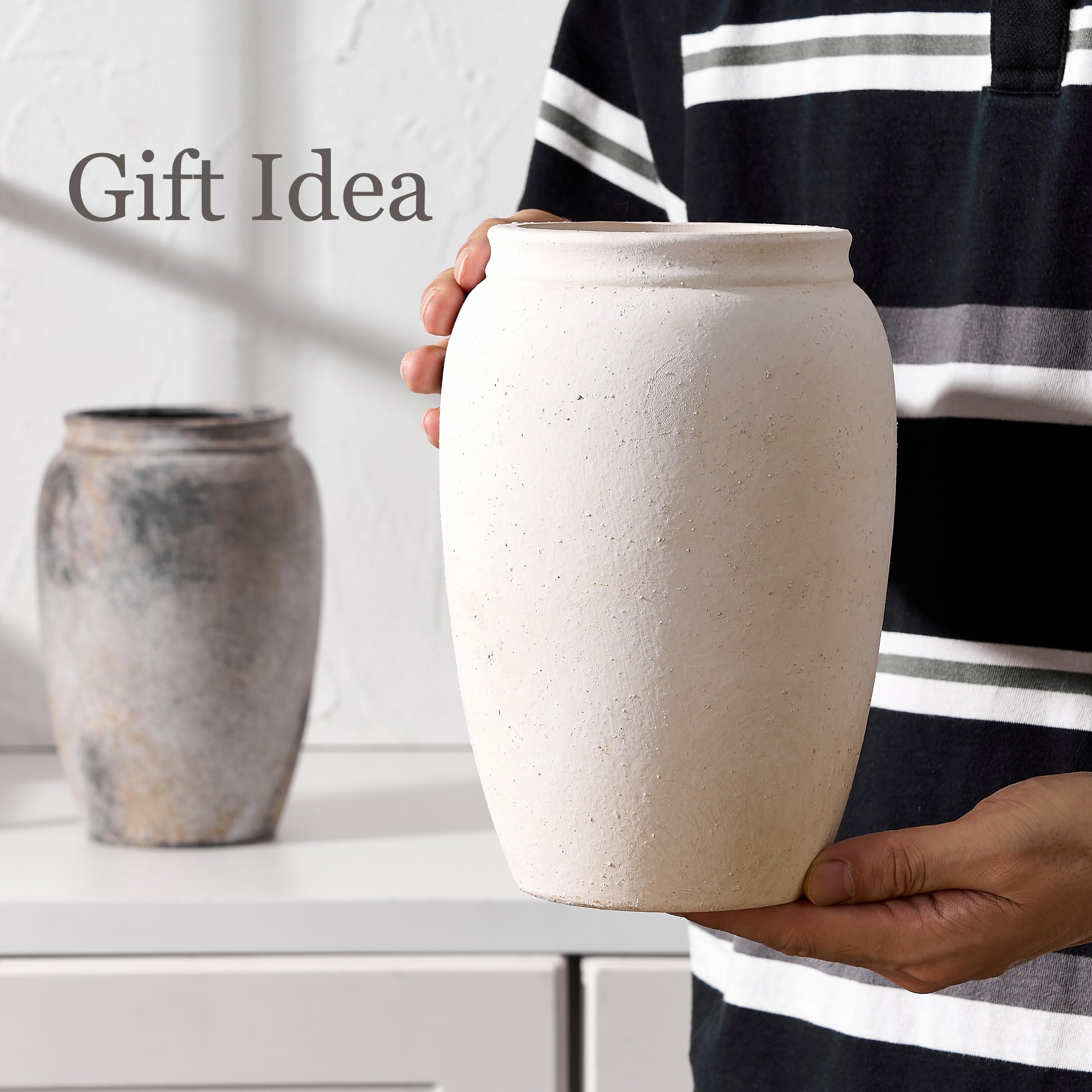 Amazon.com: PORCER Ceramic Vase, 8.2 Inches Vintage Pottery White