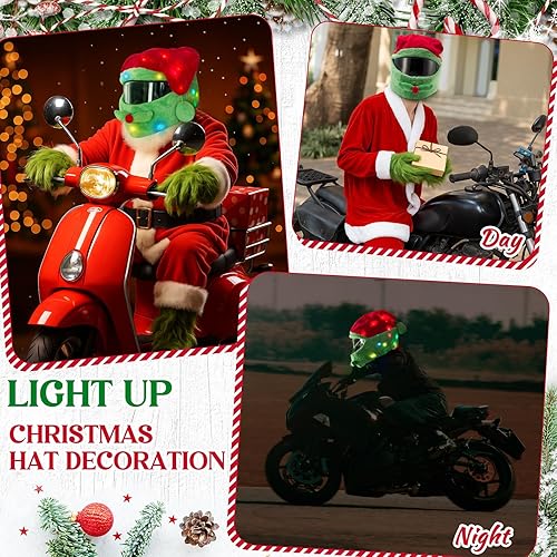 Miniatura 7 de Funda extragrande para casco de motocicleta de Halloween, decoración de sombrero de calabaza iluminada, 18.78 x 15.75 pulgadas, funda de casco