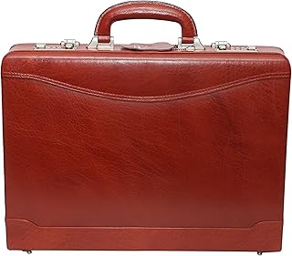 c comfort Genuine Leather Briefcase Laptop Compartment Expandable Features High-Security Combo Number Lock Brown Briefcase Bag for Men-picture-27