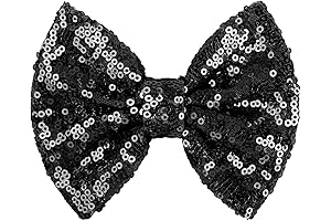 Hair Bows Clips for Girls, 5 inches Sequins Large Bows Alligator Hair Clip