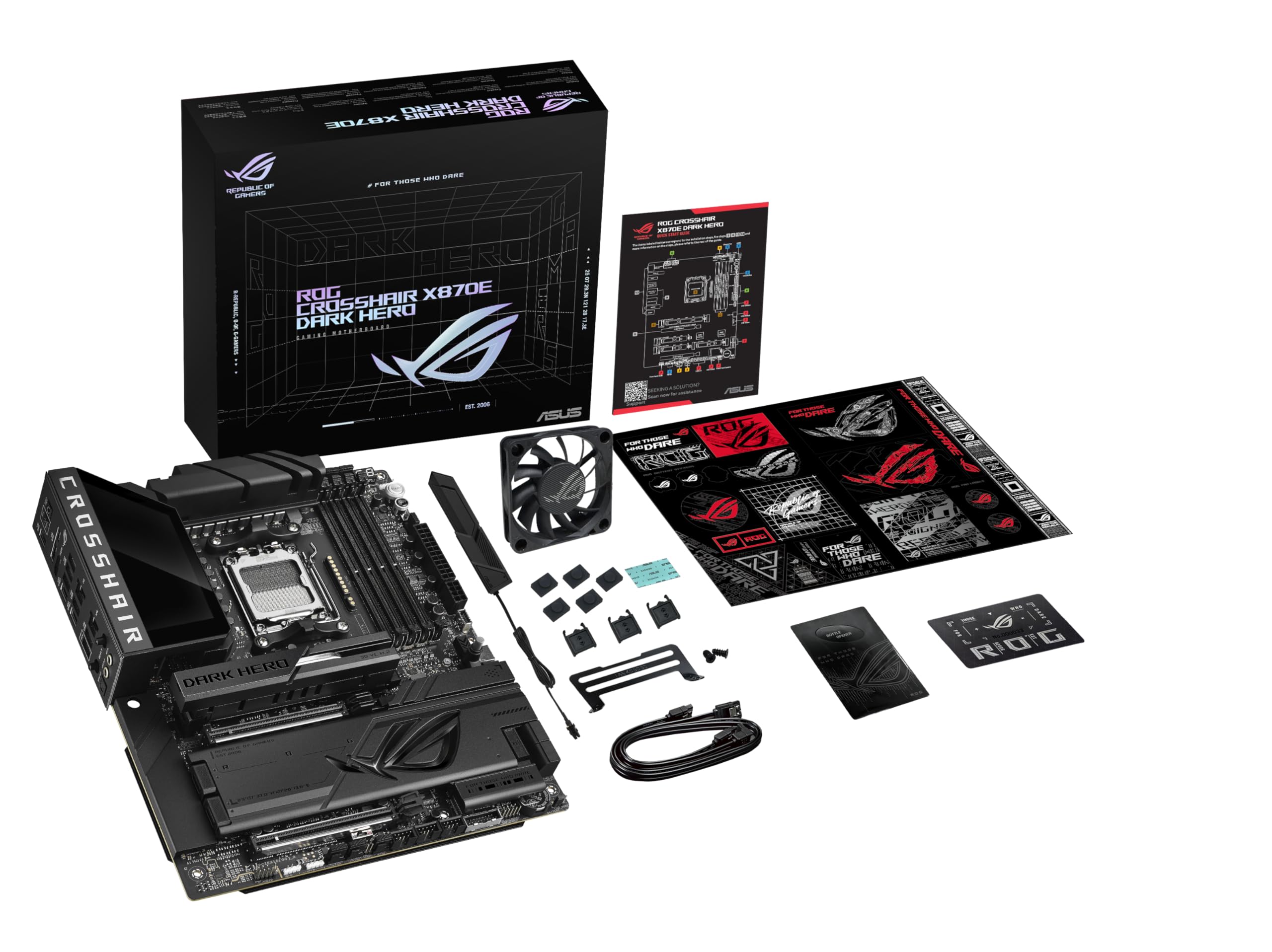 ASUS ROG Crosshair X870E Dark Hero Gamingowa płyta główna z gniazdem AMD AM5 (ATX, DDR5, Advanced AI PC, 10 GB Ethernet, WiFi 7, 2X PCIe 5.0 M.2, 2X USB4, 2 x USB 20 Gbps)