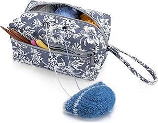 Luxja Borsa Maglia, Borsa Filati, Borsa Uncinetto per matasse di Filati, Porta uncinetti, Ferri Maglia (Fino a 8 Pollici) e Altri Piccoli Accessory
