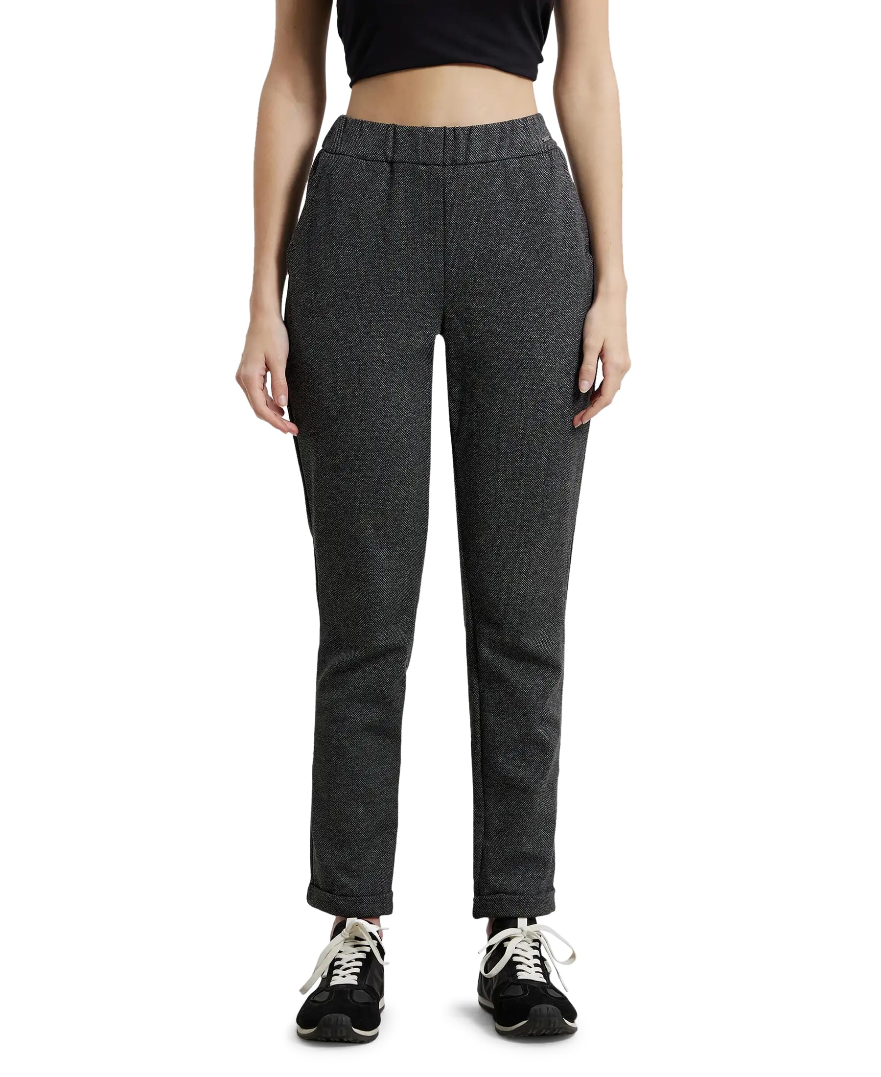 jockey IW06 Women's Rayon Polyester Elastane Stretch Slim Fit Solid All Day Pants with Side Pockets-picture-38