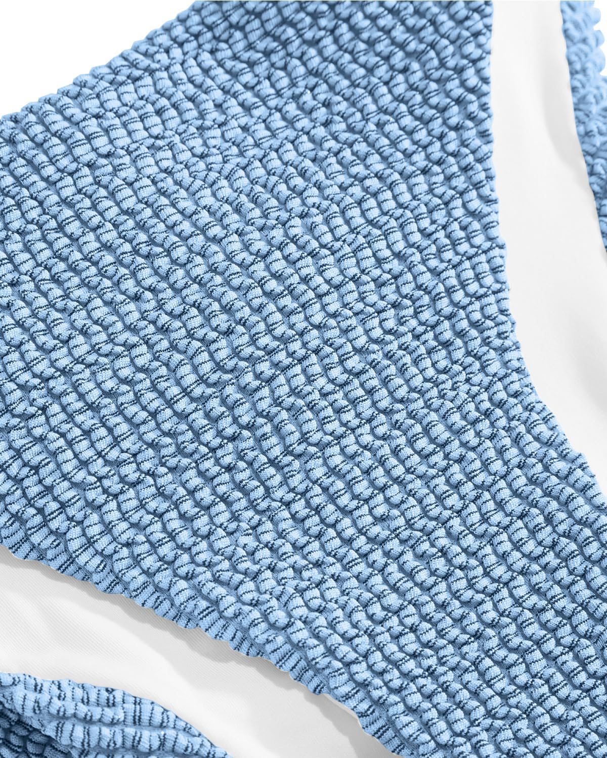 VOLAFA Women's Triangle Bikini Set Textured Push Up Underwire Solid Cheeky Two Piece Swimsuit Bathing Suit - Image 8