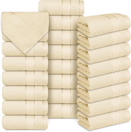 Miniatura 16 de Casa Lino Toallas faciales y paños de lavado corporal para ducharse, paños de lavado 100% algodón para baño, juego de paños altamente absorbentes