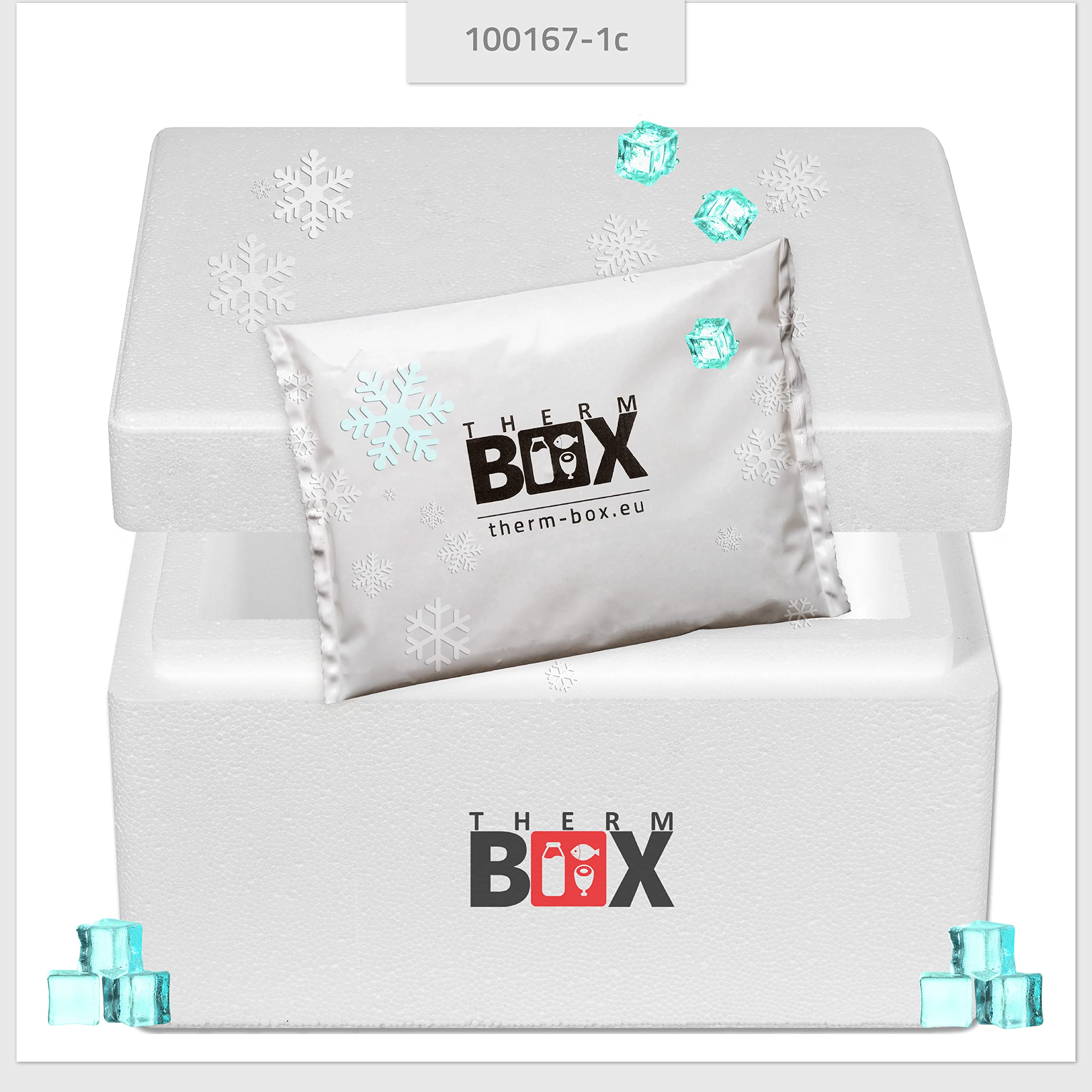 Scatole in polistirolo di diverse dimensioni da 2 fino a 88 litri, L - XXL, scatola termica, borsa frigo, bianco e nero, qualità professionale.