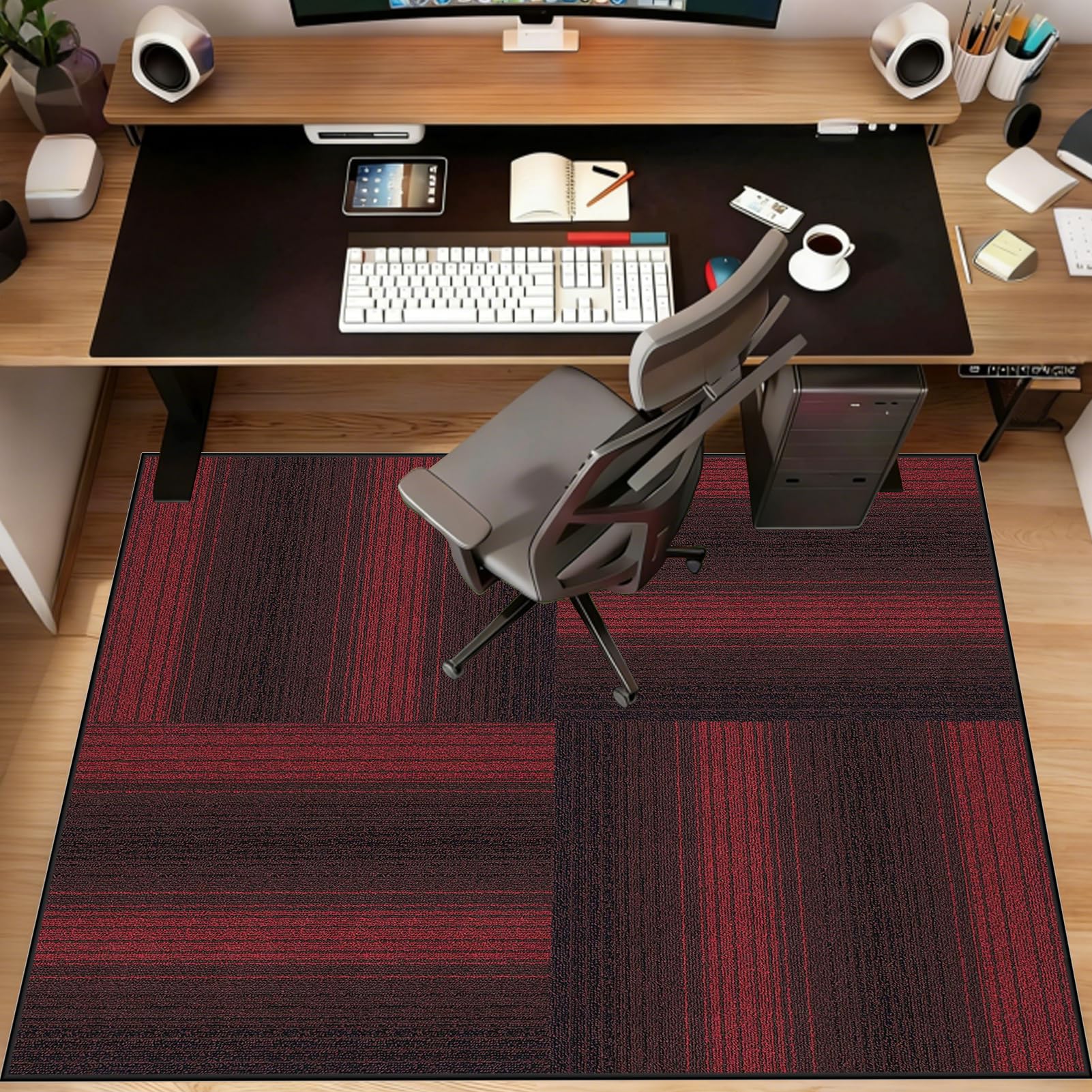 Tappetino per Scrivania per Pavimenti in Legno Tappeto per Sedia con Ruote Tappeto Sedia Gaming Protezione per Pavimento Multiuso Tappeto per Ufficio Salvapavimento Antiscivolo 110 x 170 cm