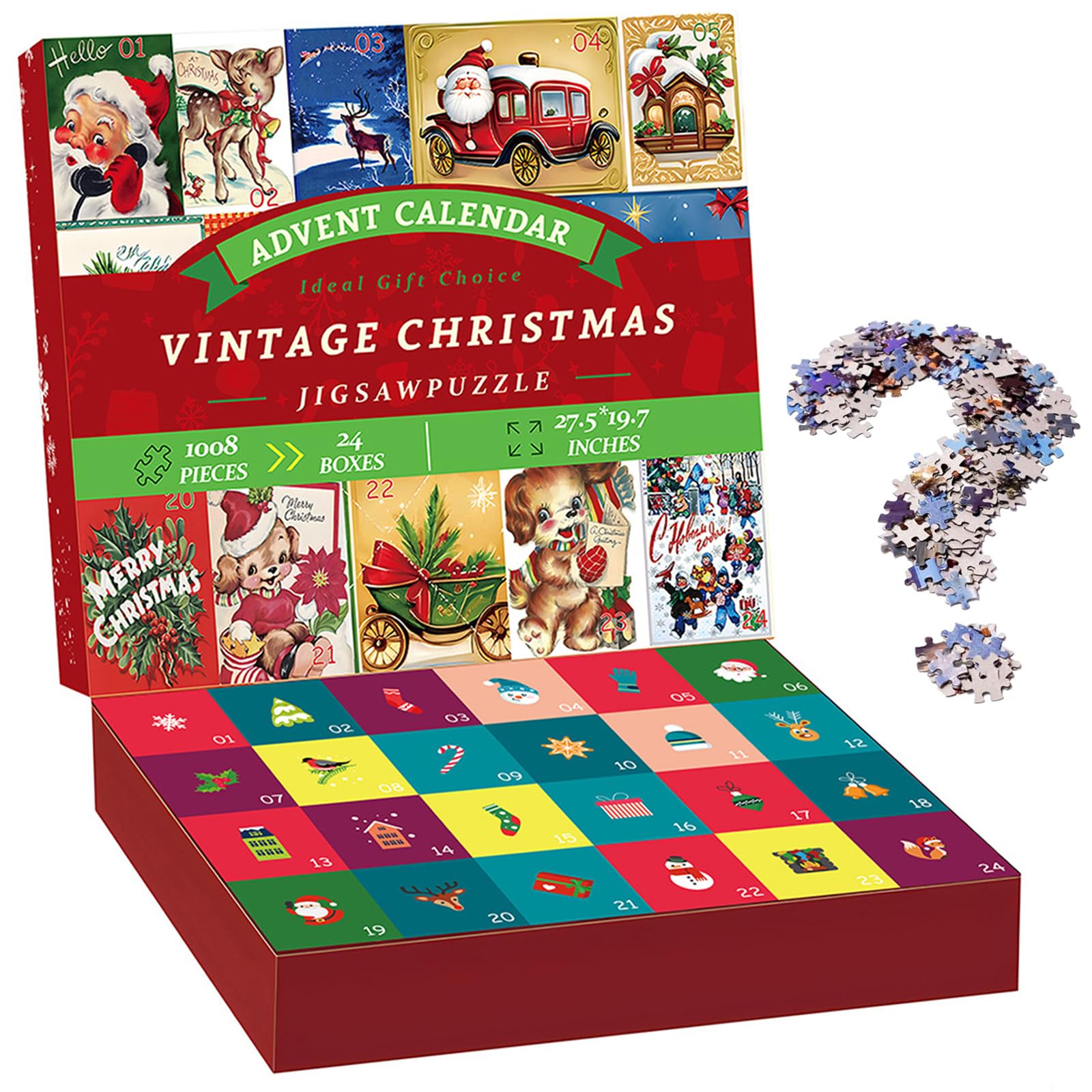 Calendrier De L'avent Casse Noisette Puzzle Calendrier De L'Avent De Noël, 24 Jours Cadeau De Puzzle De Noël Calendrier De L'avent Jeux