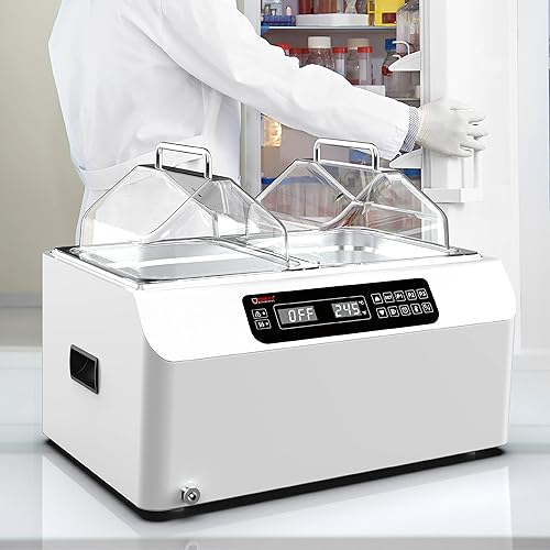 Miniatura 7 de 4E's USA Baño de agua de laboratorio baño de agua eléctrico digital de laboratorio de 24 litros con control preciso de temperatura, doble función de