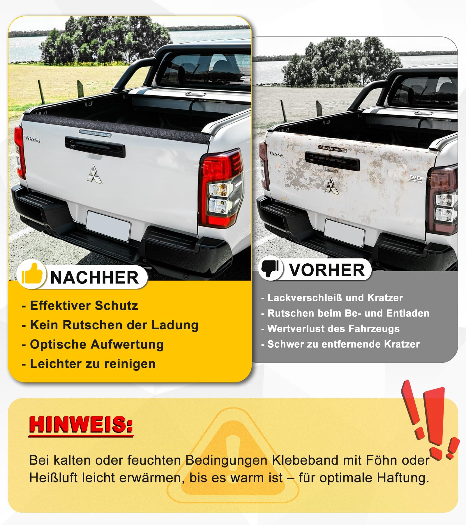Protezione per portellone posteriore per Mitsubishi L200 Triton 2019-2024 Pickup Doppia Cabina Singola Protezione Paraurti Accessori