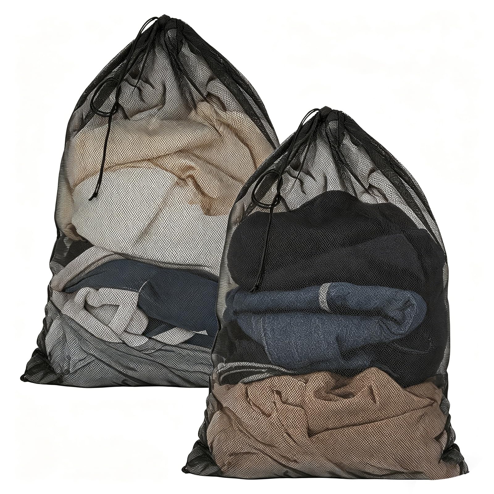 2 Pack Heavy Duty Mesh Laundry Bags，Washing Machine Bag，Washing Bag, 70x90cm Large WashingNet Bags for WashingMachine with Drawstring, for Clothes, Bedding, Plush Toys, Delicates, Home & Travel Use