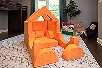 Vista 8 de FOAMOH Castle Sofa Sand - Sofá personalizable de 14 piezas para juegos imaginativos y fácil almacenamiento con almohada personalizable