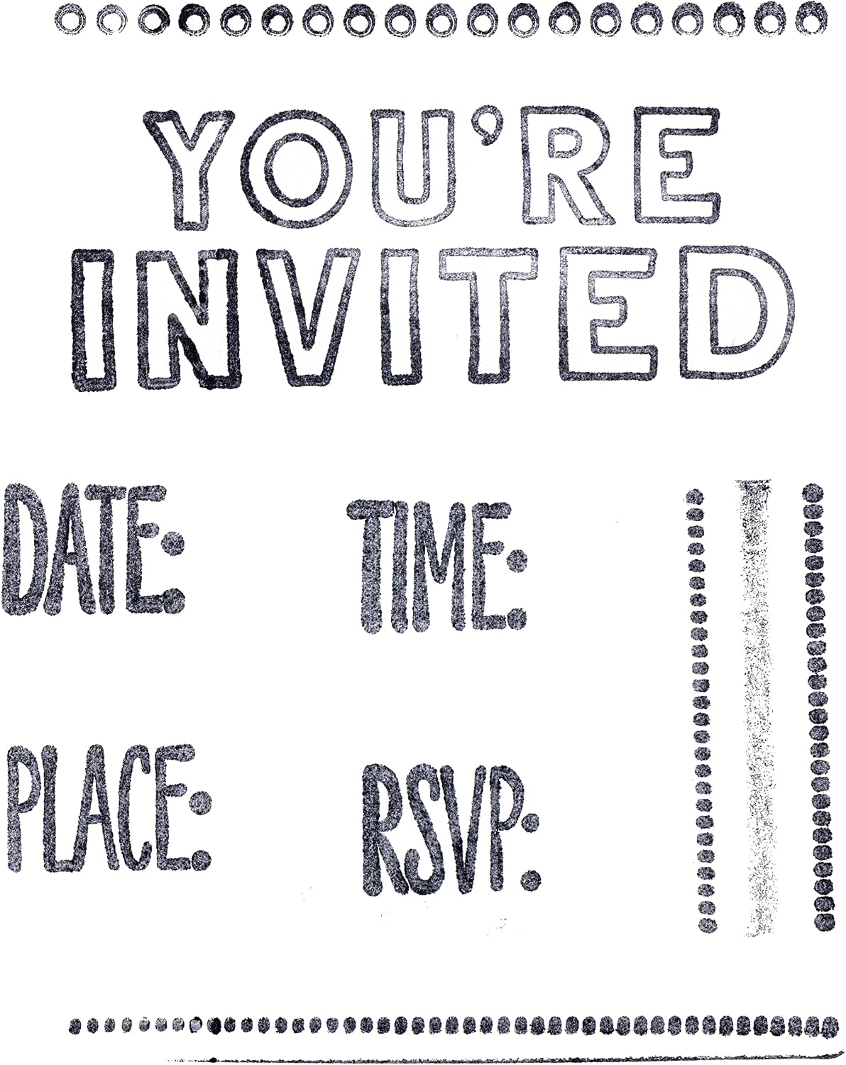 Recollections You're Invited Wood Stamp Set, 6 Pack