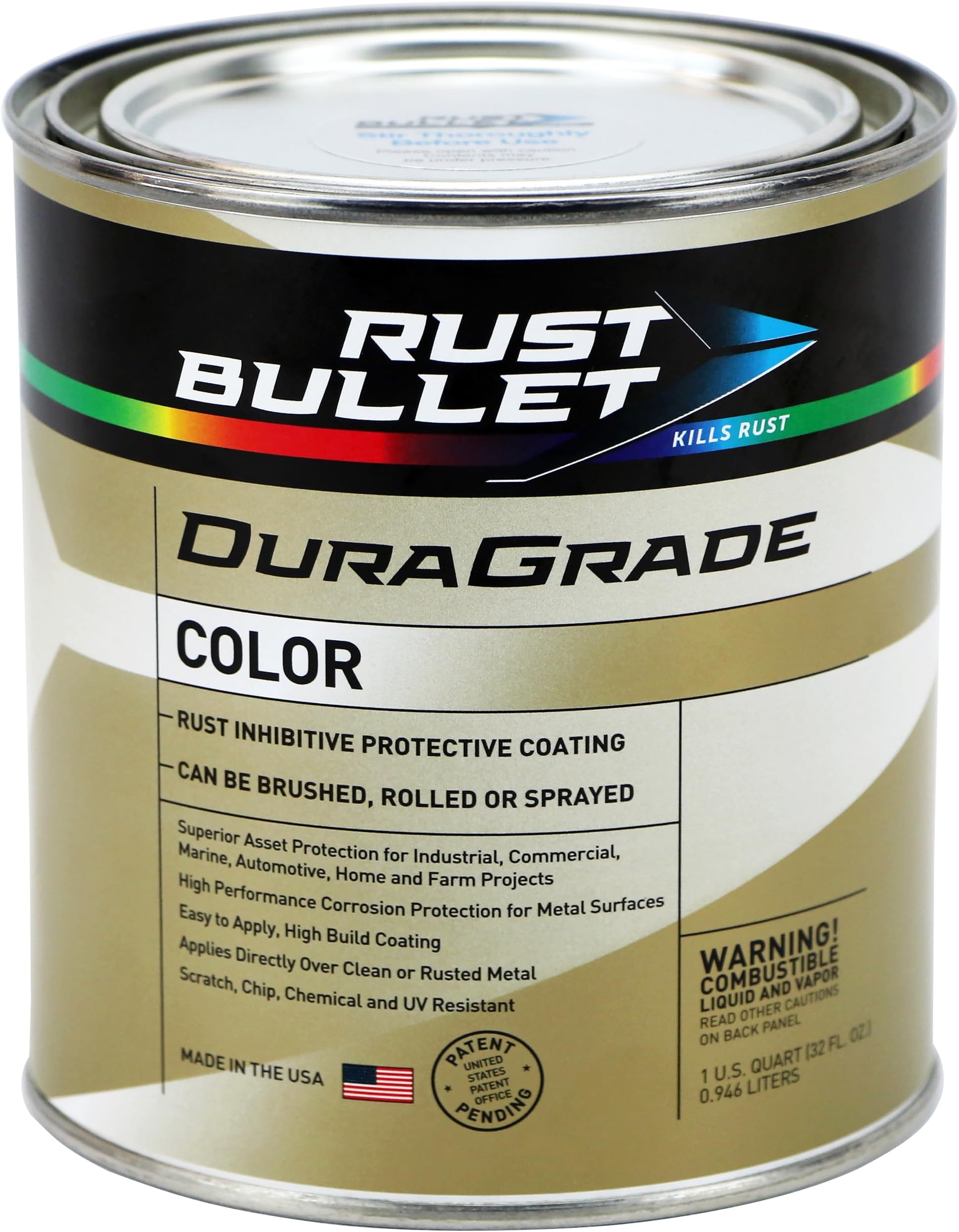 DuraGrade Color - Black - 1 Quart - Advanced Technology Corrossion Control, Rust Inhibitor & Protective Coating, Exceptional Adhesion, UV Resistant