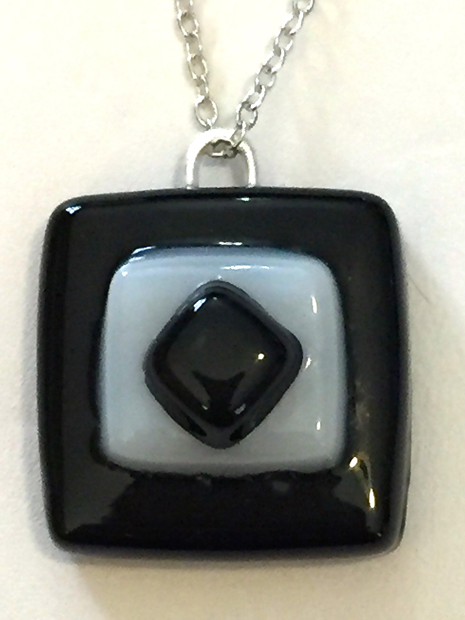 Beautiful Designer Handcrafted and Kiln-formed 3-Dimensional Glass Art Pendant, Necklace