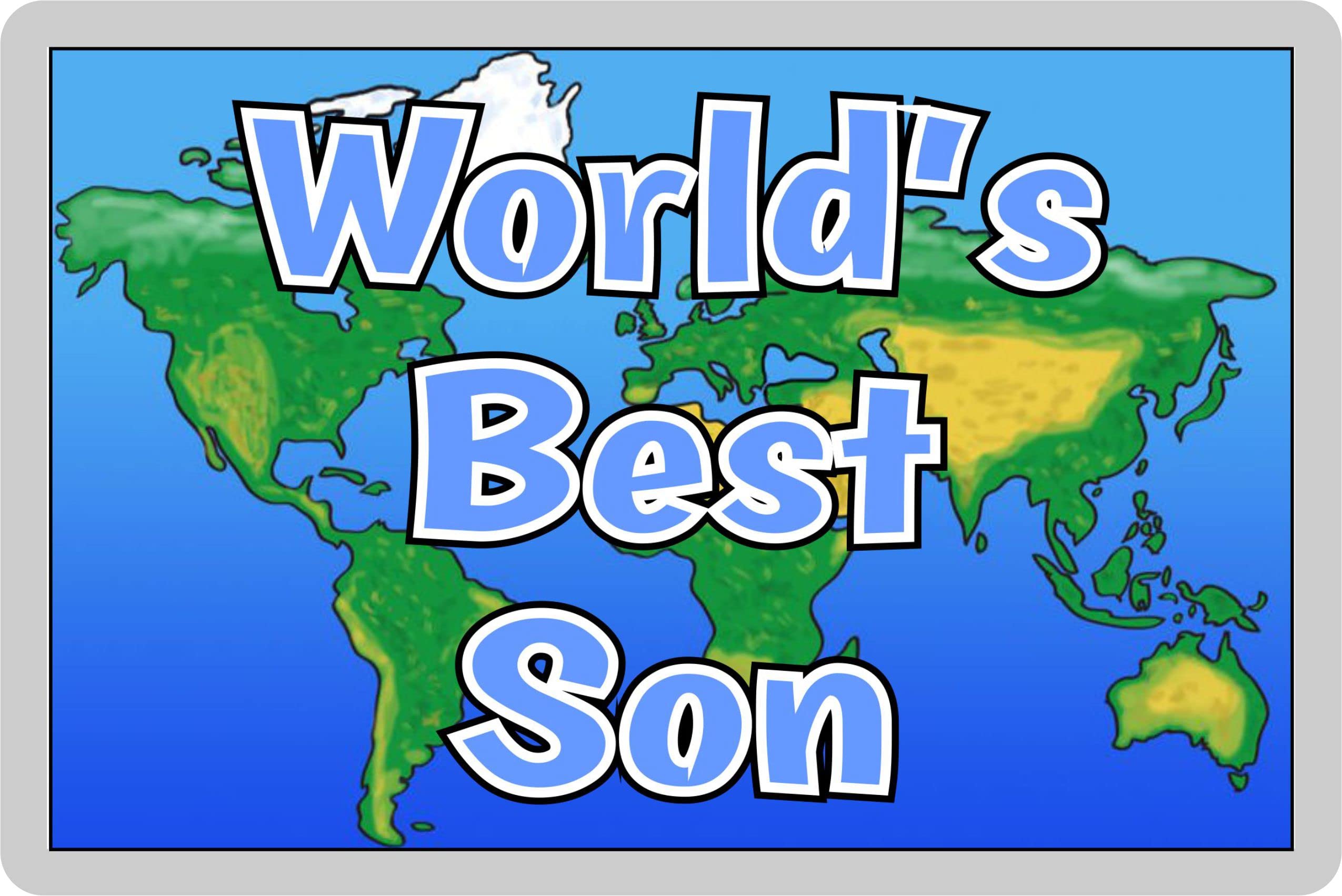 Decalarama Son Fridge Magnet – World's Best Son – Fun Family Novelty Birthday Gift