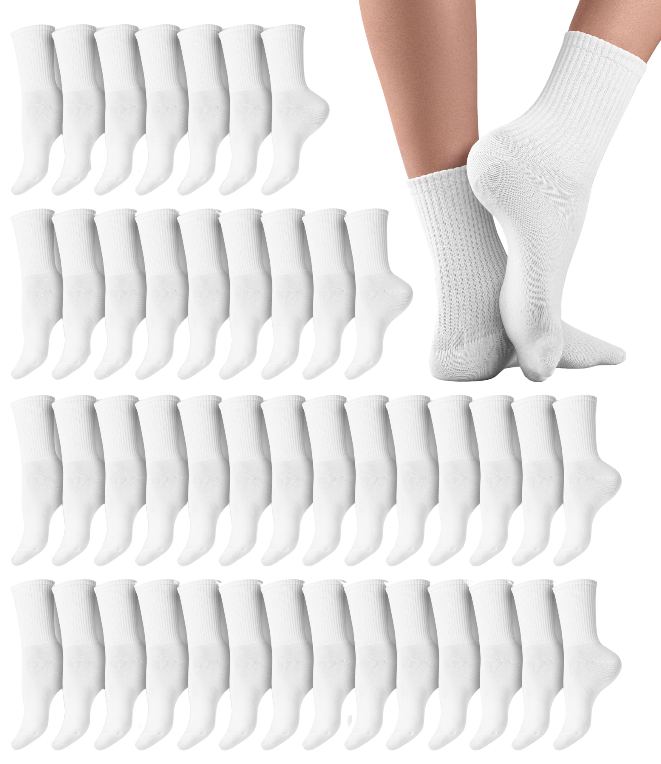 Winterlace 80% Cotton Crew Socks Men Women, Bulk Athletic Casual Moisture Wicking Wholesale Pack Sport