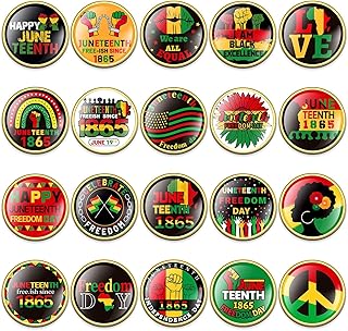 60PCS Juneteenth Freedom Day Buttons Black History Enamel Brooch Pins Free-ish Since 1865 Lapel Badges Black Emancipation Day Activity Supplies Gift Juneteenth Day Party Favors Accessories