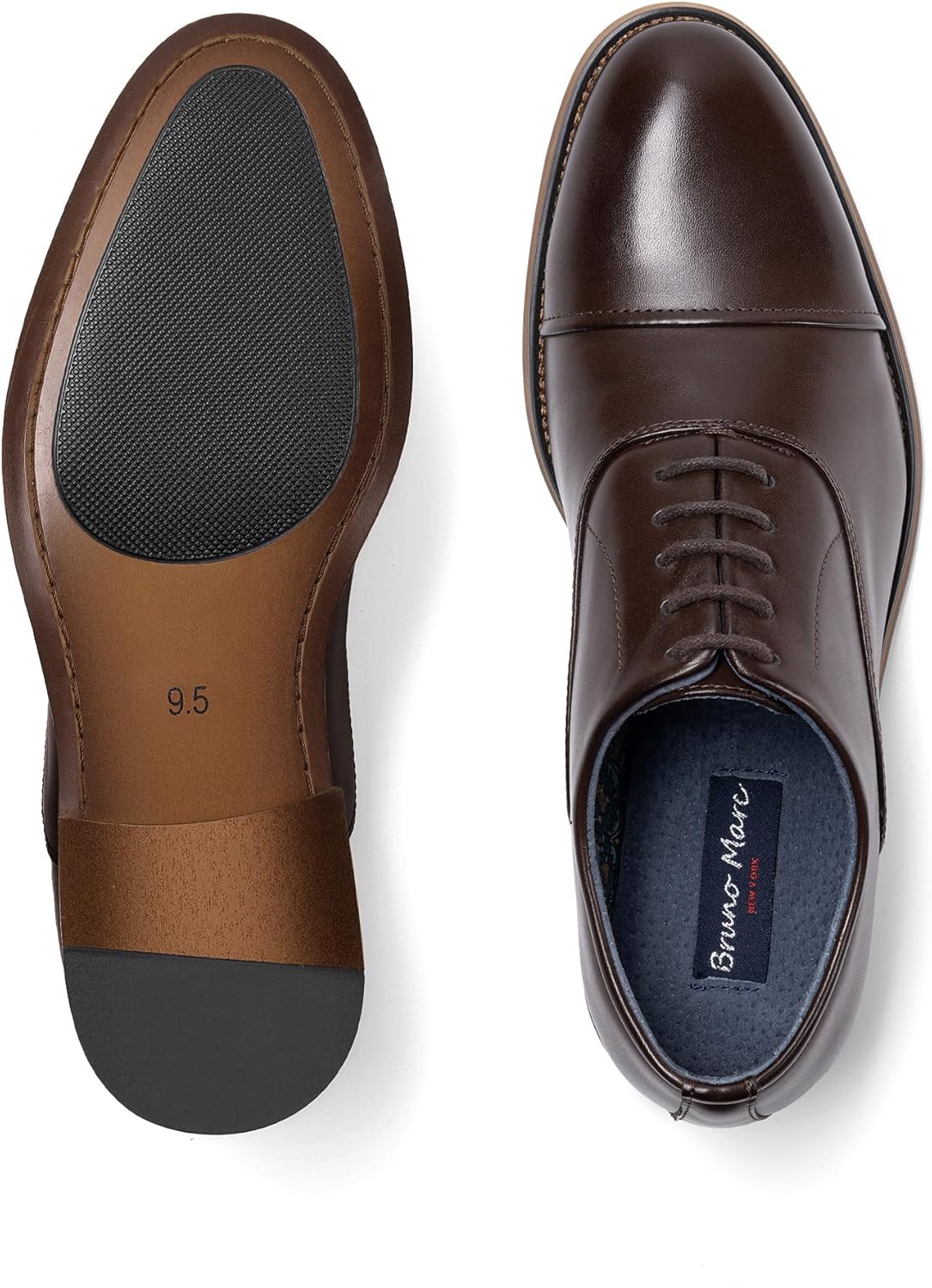 Bruno Marc Men's Lace Up Soft Cap-Toe Formal Dress Shoes - Image 6