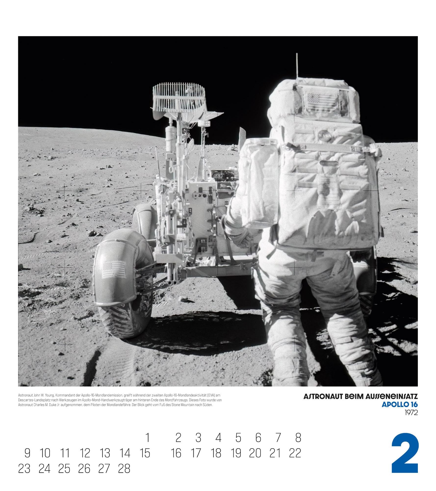 The Apollo Archives Kalender 2026 | Informativer Raumfahrt-Kalender im großen Hochformat (48x54 cm) | Analogfotografie der NASA