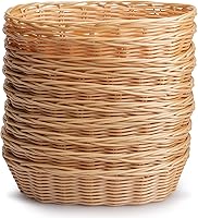 Vista 2 de Cestas vacías para regalos, cesta de regalo pequeña, para pan, relleno de Pascua, Montessori, servir, vacaciones/Navidad, mimbre tejido de plástico