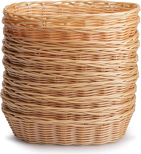 Miniatura 2 de Cestas vacías para regalos, cesta de regalo pequeña, para pan, relleno de Pascua, Montessori, servir, vacacionesNavidad, mimbre tejido de plástico