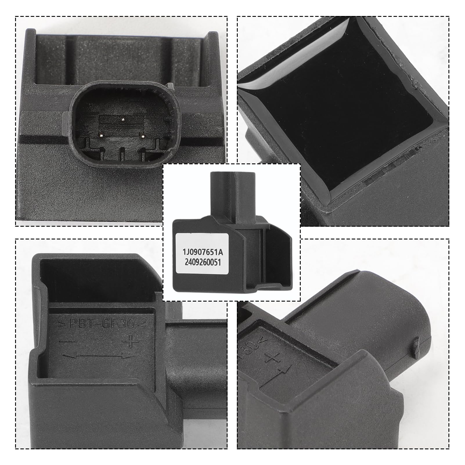 Sensor ESP 1J0907651A para A2 A3 TT Golf 4 Polo Transporter T5 Seat Leon Sensor de aceleración Sensor AIC Aceleración lateral 59076 OE#1J1907639 Golf IV