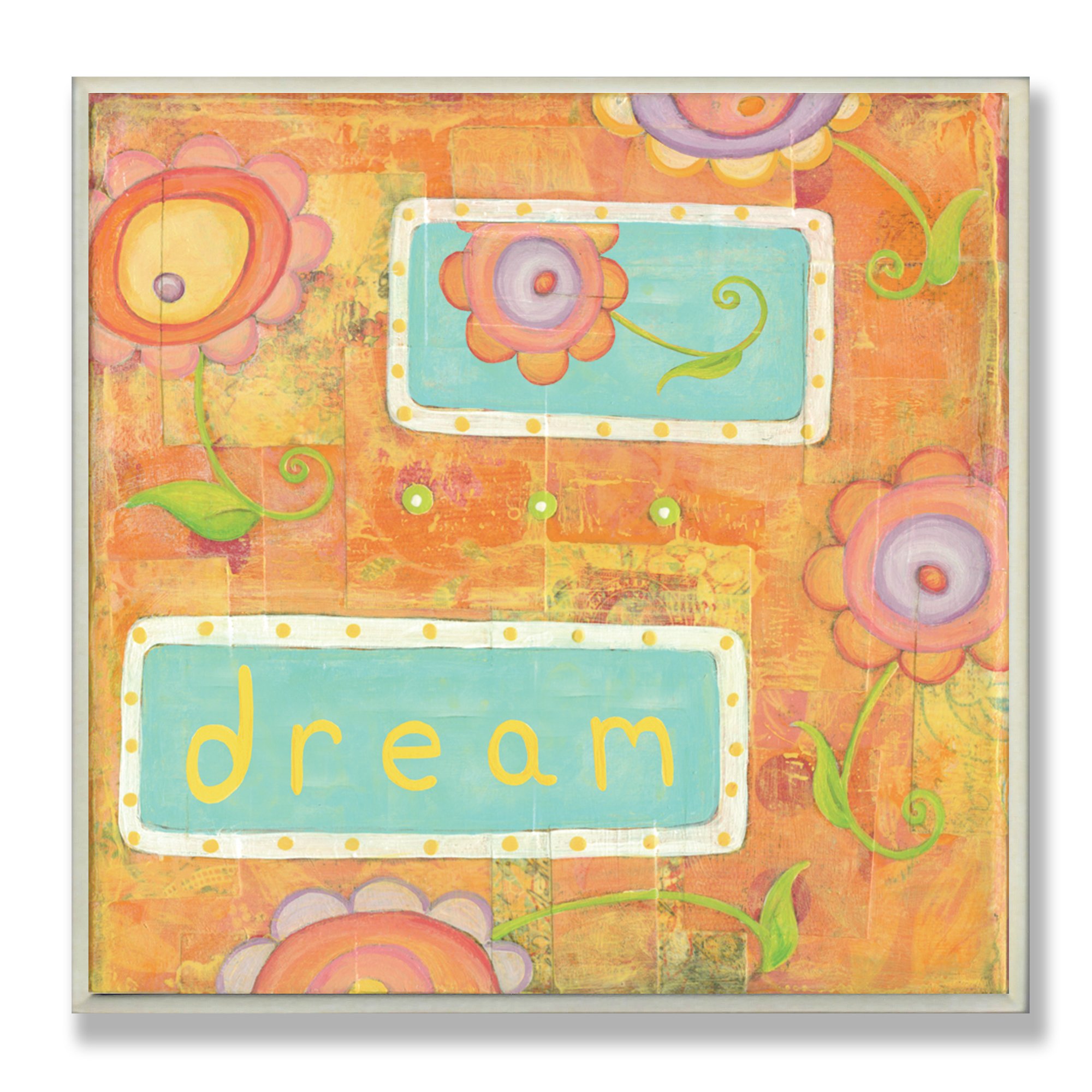 Plaque murale fleurs Orange Dream Stupell une finition soignée - 2