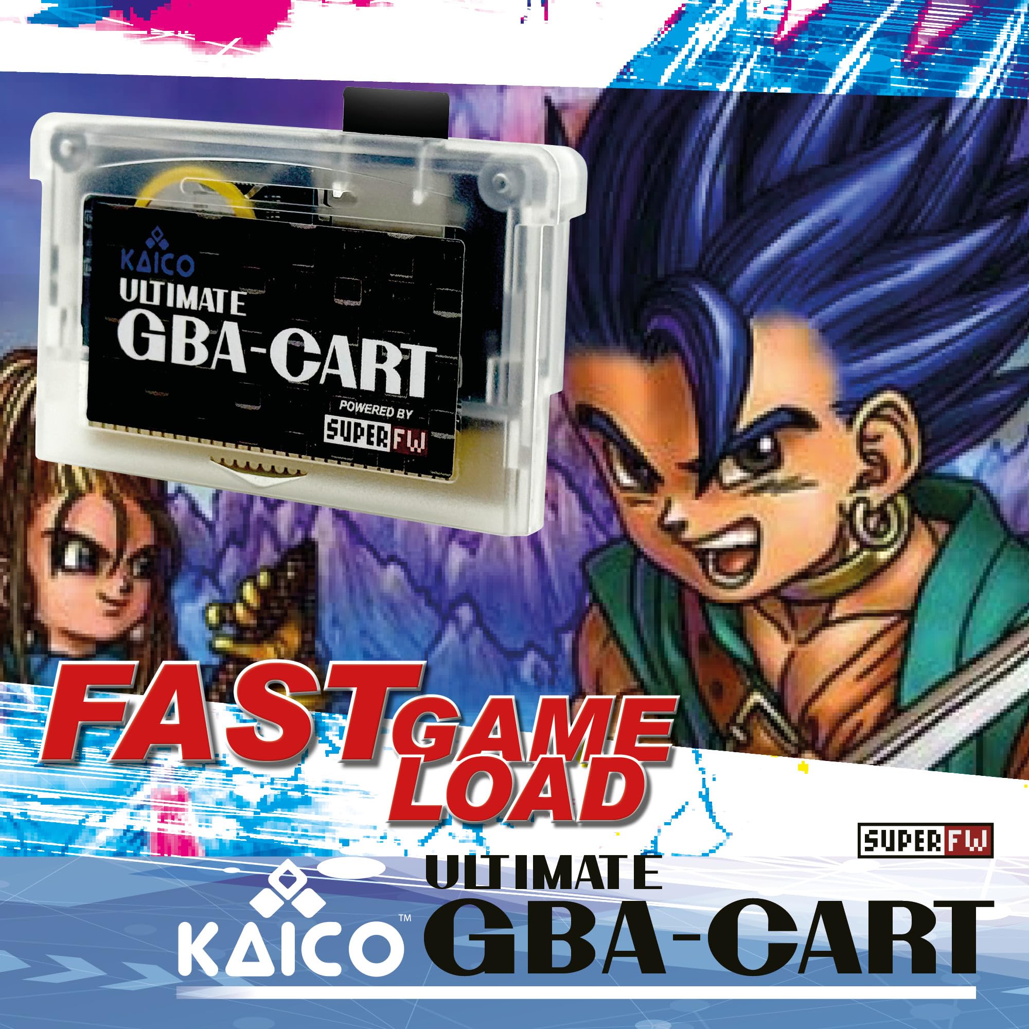 Kaico SuperChis Open Source GBA Flash Cart pour GBA SP, DS & DS Lite | Charge les logiciels GBA via Micro SD, lancement rapide, save states, compatible GBA Player et sauvegardes selon le jeu