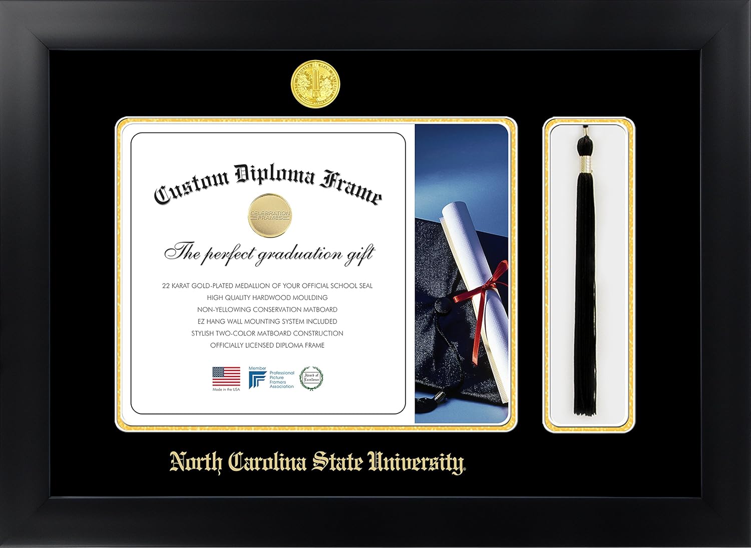 Infinity Diploma Frame, Black