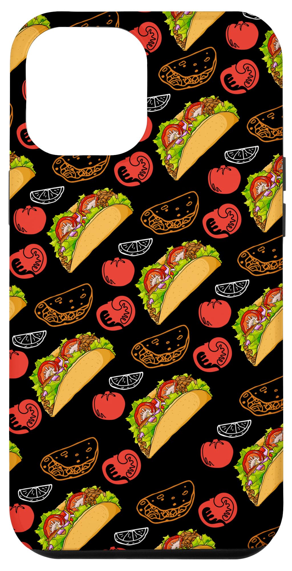 iPhone 15 Plus Taco Pattern Mexican Food Chilaquiles Burritos Quesadilla Case
