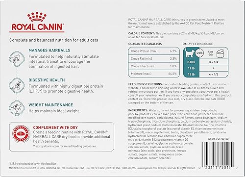 Miniatura 2 de Royal Canin Hairball Care - Comida húmeda para gatos en rodajas finas en salsa, lata de 3 onzas (12 unidades)