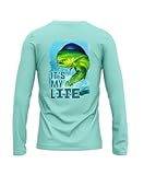 Men Long Sleeve T-Shirt 100&percnt; Polyester Comfortable and Soft - UPF 40&plus; UV Sun Protection for Sports & Activity