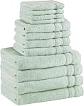 Ensemble de serviettes Comfort Spaces pour salle de bain 12 pièces, ensemble de serviettes de bain de luxe, 4 serviettes à main pour salle de bain, 4 gants de toilette, 4 grandes serviettes de bain roses, 100 % coton, serviettes à séchage rapide, zéro torsion, douces et légères, blush | Coton zéro torsion, séchage rapide ultra doux, 4 serviettes de bain 4