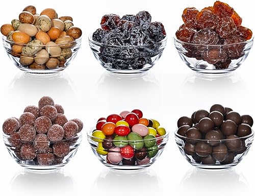 Miniatura 4 de Mini cuencos de vidrio para preparación, cuencos de vidrio transparente de 3.5 pulgadas y 4 onzas para condimentos, cuencos de vidrio pequeños y