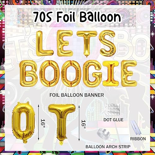 Miniatura 5 de Let's Boogie - Decoraciones de fiesta de Fiesec 70, disco retro de los años 70, decoración de fiesta de disco colgante en espiral de papel de