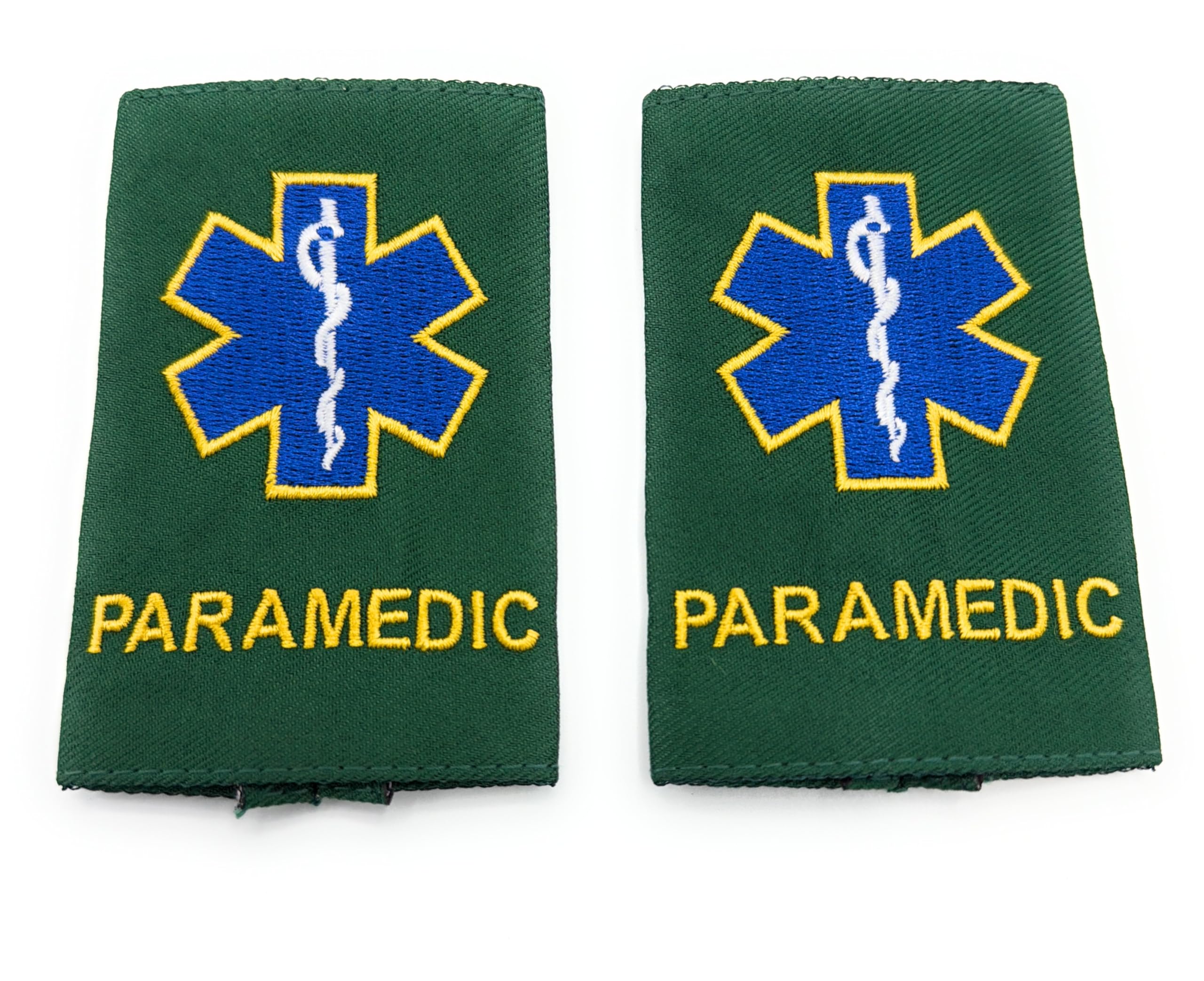 Uniform Store London Medical epaulettes Healthcare Sliders On Green PARAMEDIC