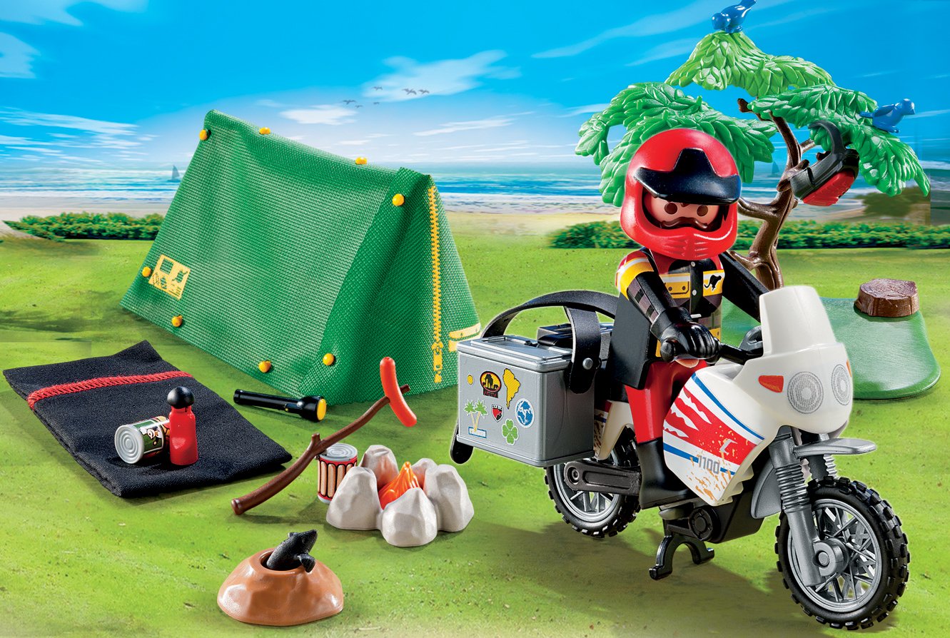 PLAYMOBIL 5438 Motorcycle Camper : Amazon.sg: Toys