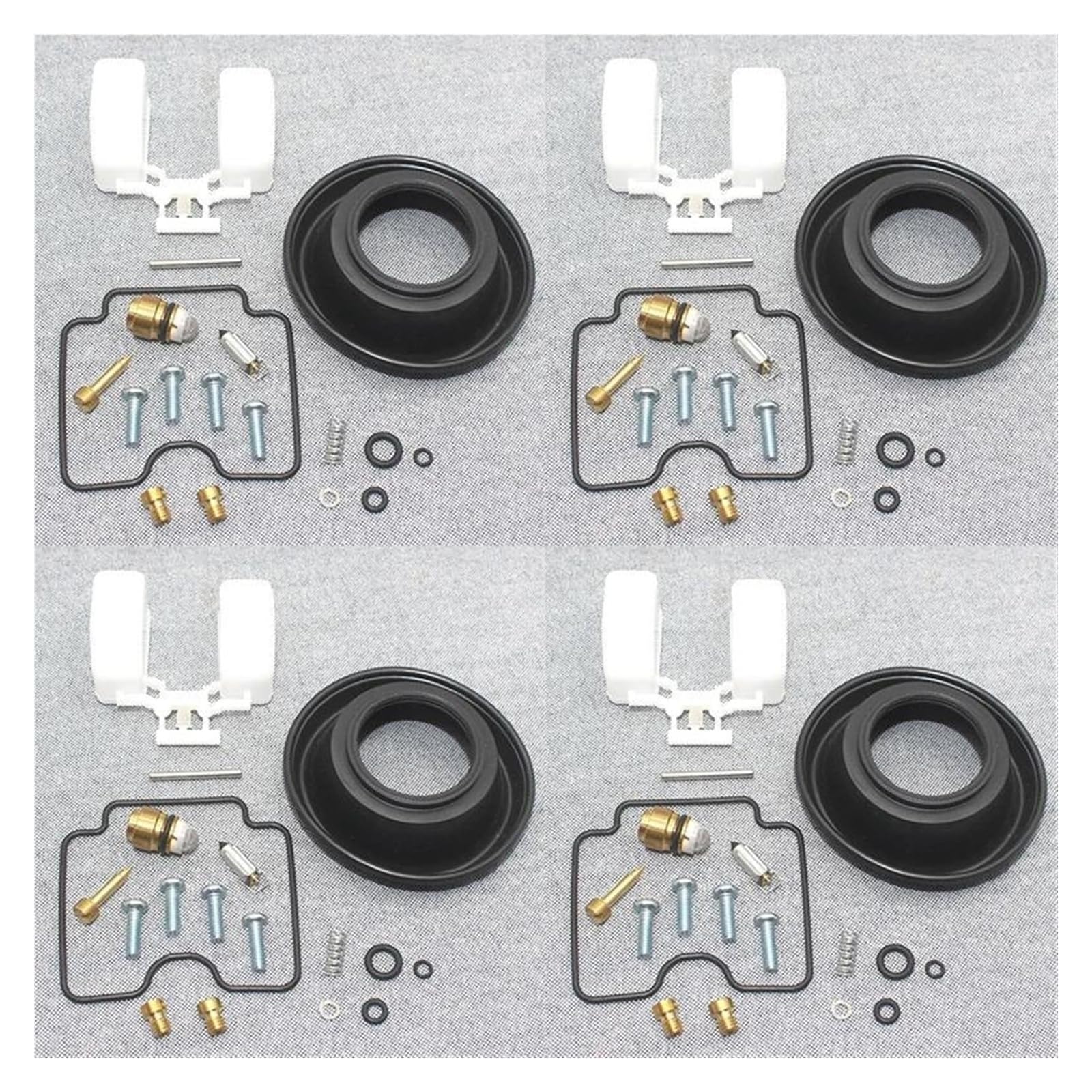 Kit De Réparation Carburateur Moto pour FZS600 FZS 600 pour Fazer 1998-2003 600SH RJ02, Diaphragme Piston, Flotteur, Lot 4 Carburateur Moto pour Moteur(Multicolor)