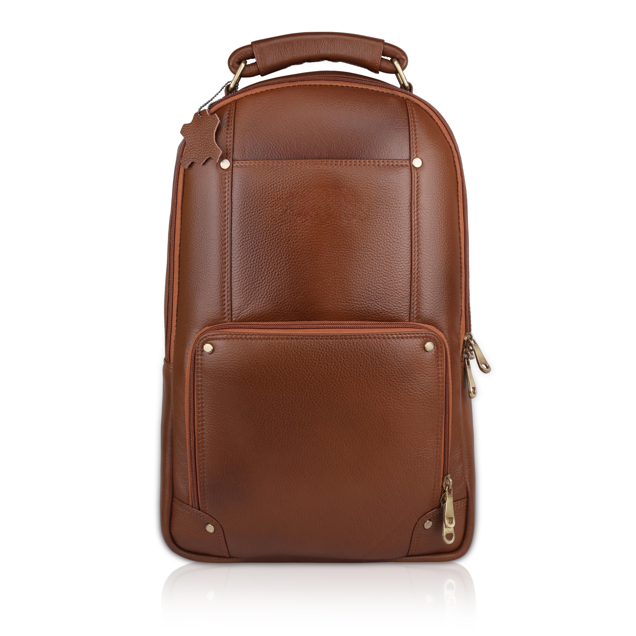 dorper money hill leather executive office backpack water resistant anti theft laptop backpack professional bag for men women-24 litres capacity