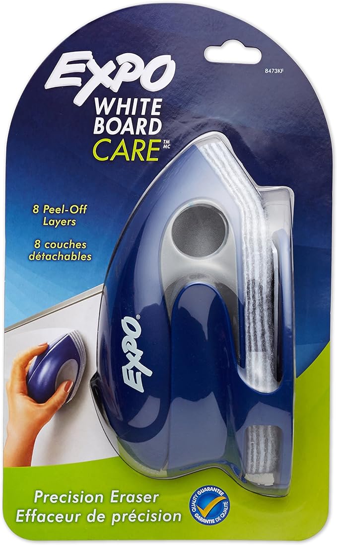 EXPO PrecisionPoint White Board Eraser, PeelOff Layers