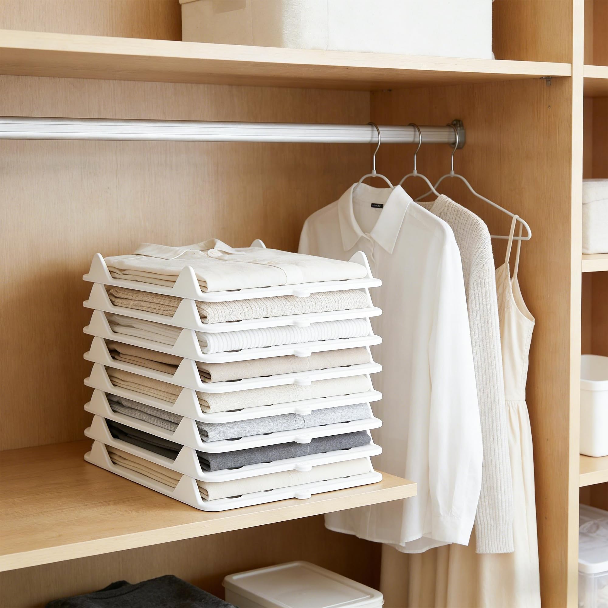 Hemden-Faltbrett, 10 Stück, Kleidung, Klappbretter, stapelbare Hemdenordner, Schrank-Organizer für Hosen, Shorts, Aufbewahrung (33 x 25,4 x 5,1 cm (L x B x H)