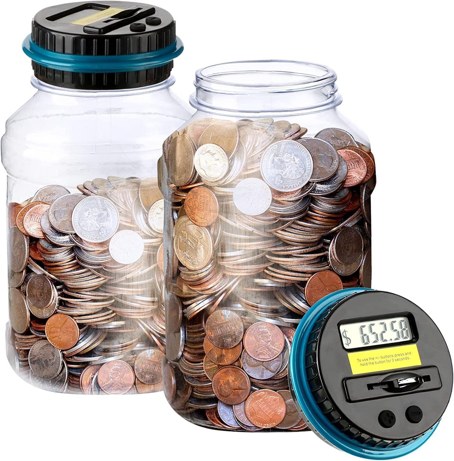 Smart Digital Coin Counter Bank with LCD Screen Display