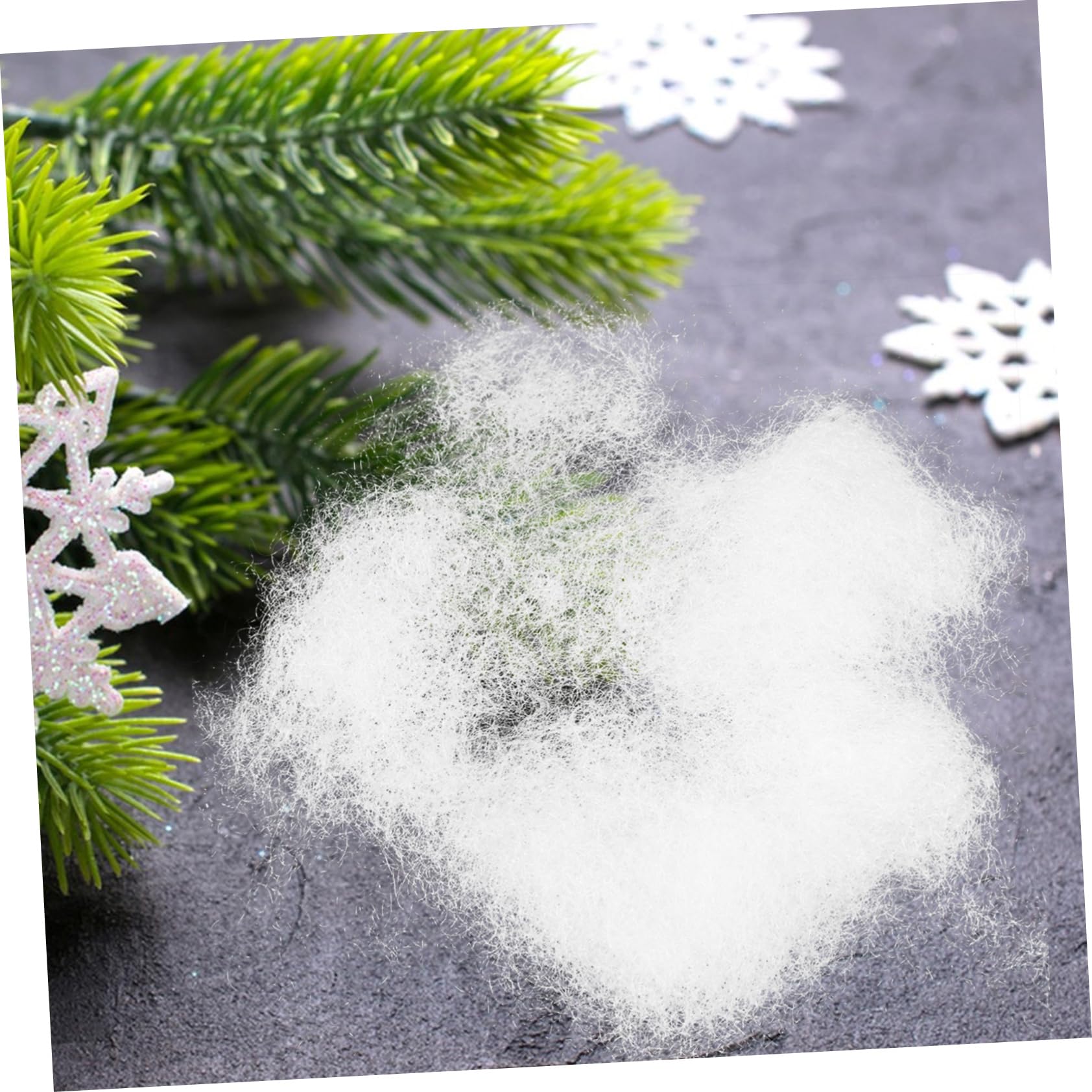 GOOHOCHY 3pcs Artificial Snow Fluffy Decoration for Decor Lightweight Fake Snow for Christmas Party Crafts for Holiday Displays and Projects