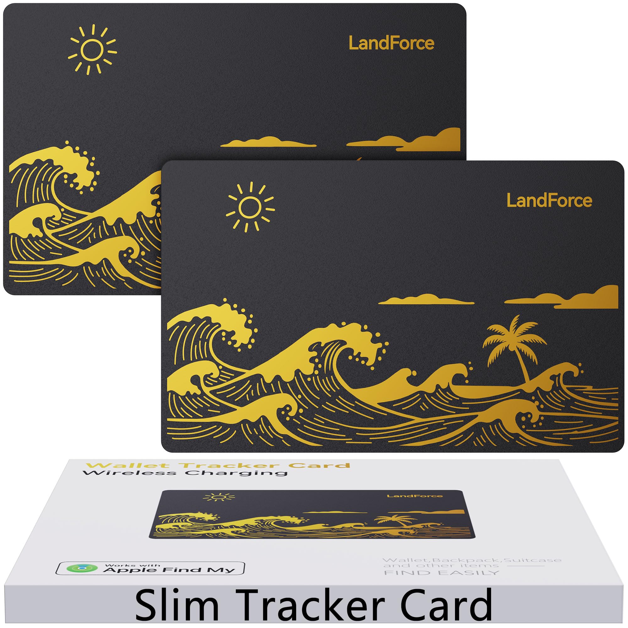 2Pack for Air Tag Wallet Tracker Card 0.07in IP68 Waterproof Bluetooth Tracker Smart Finder, Passport, Work with Apple Find My, Wireless Charging, Card Locator[Apple MFi Certified] iOS Only-image-5