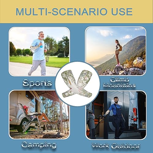 Miniatura 6 de KIEMTR Mangas de jardinería, mangas de protección de brazo para jardinería, mangas protectoras solares de jardín para mujeres y hombres (plantas, 19