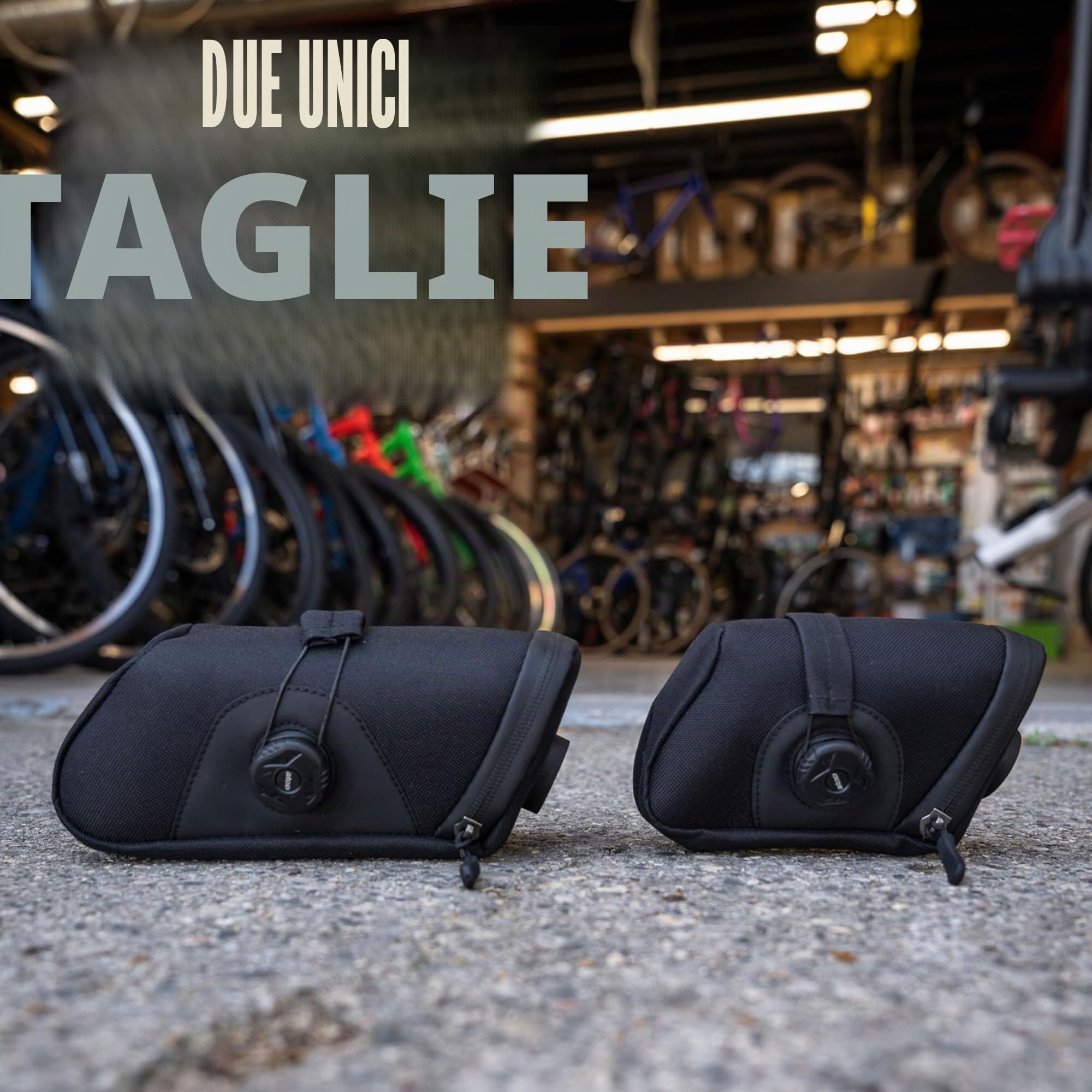 KOM Cycling Borsa da sella sicura con molteplici strumenti, tubo e leve per pneumatici
