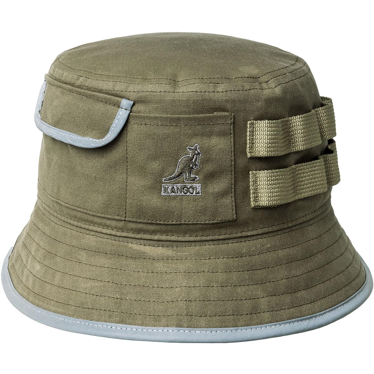Kangol Waxed Utility Bucket Cotton Hat by Women/Men - Summer Fisher´s Sun Spring-Summer - L (58-59 cm) Olive